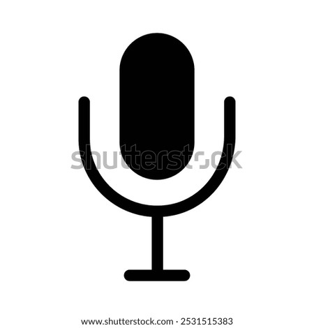 Mic button icon web design in vector