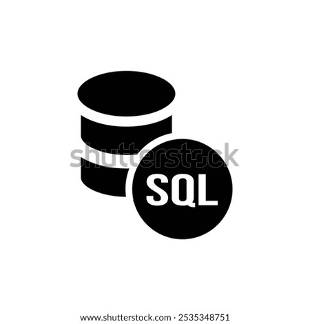 SQL server icon web design in vector