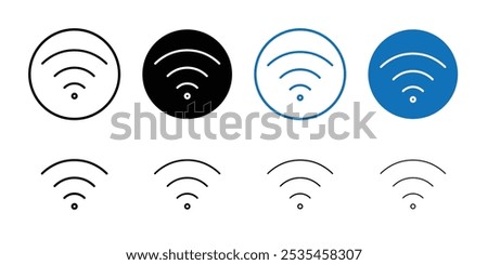 Wifi Signal icon Outline vector for web ui