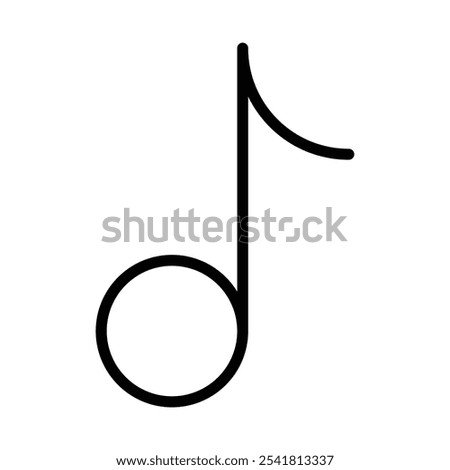 Music note icon Outline vector for web ui