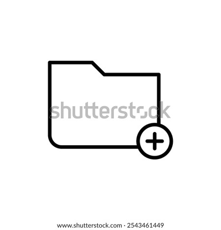 Create folder icon Outline vector for web ui