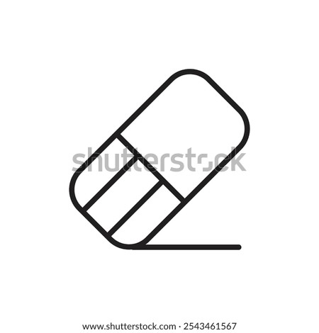 Eraser icon Outline vector for web ui