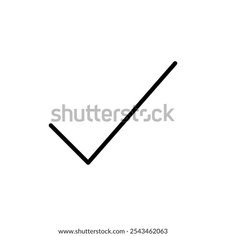 Checkmark icon Outline vector for web ui