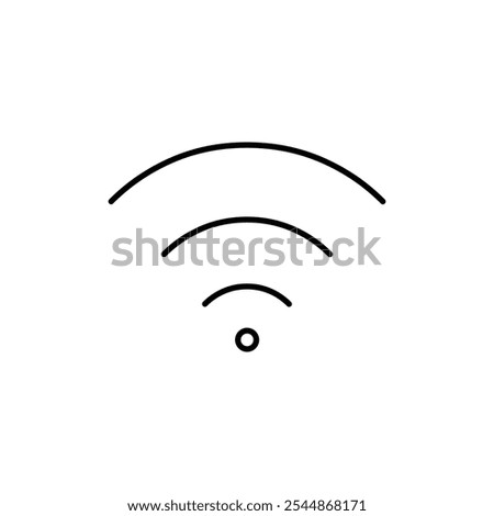 Wifi Signal icon Outline vector for web ui