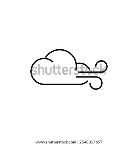 Wind clouds Icon web design in vector