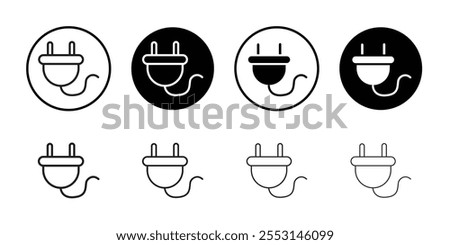 Electrical plug icon web design in vector