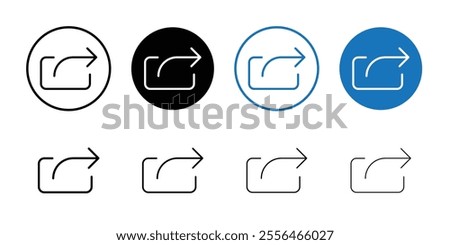 Export icon Thin line illustration set