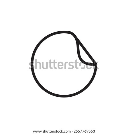 peel off sticker icon Outline vector for web ui