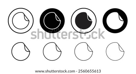 peel off sticker icon Outline vector for web ui