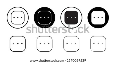 more button icon Outline vector for web ui