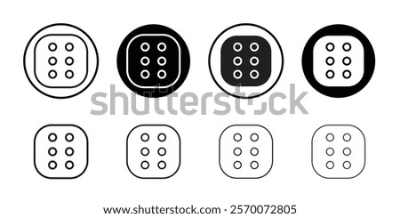 Dice Six Icon Outline vector for web ui