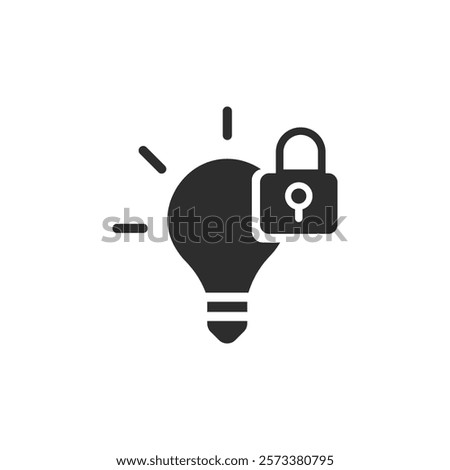 Intellectual property and copyright icon web design in vector