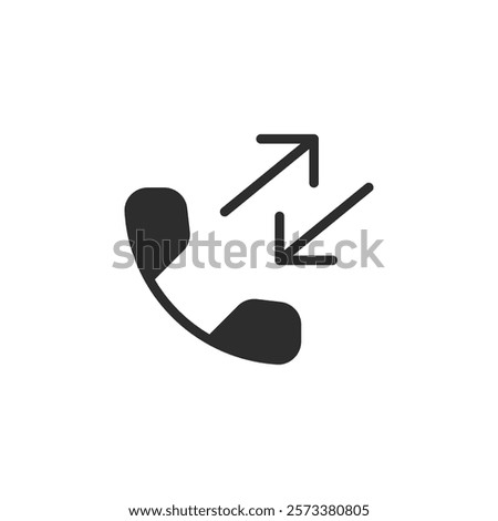 incoming outgoing calls icon web design in vector