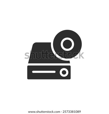 Dvd CDROM disc icon web design in vector