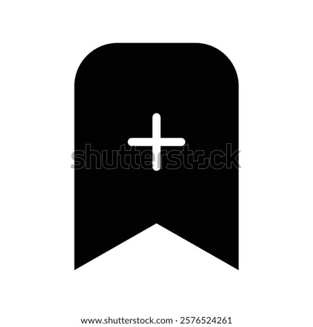 Bookmark add icon web design in vector