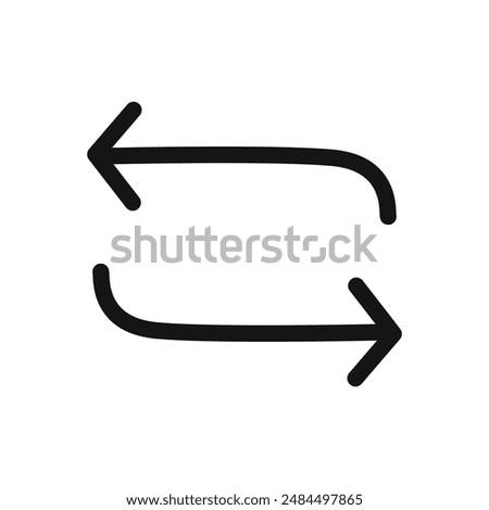 swap Icon linear vector graphics sign