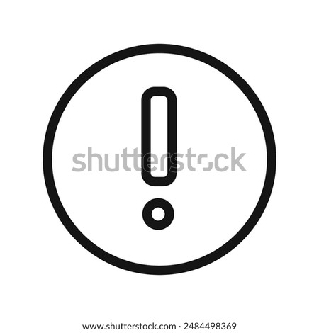 Attention Warning sign icon linear vector graphics sign