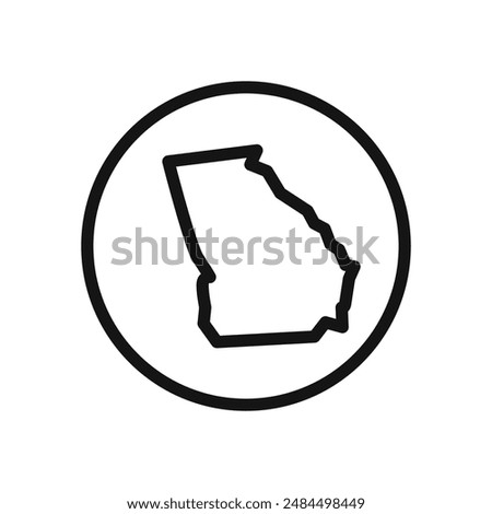 Georgia icon linear vector graphics sign