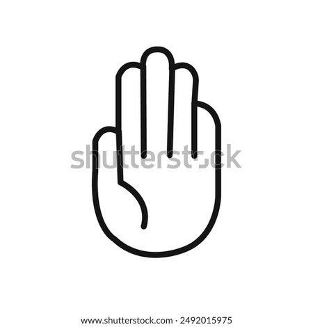 Stop violence icon linear graphics set vector