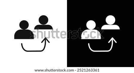 User switch icon Flat line illustration