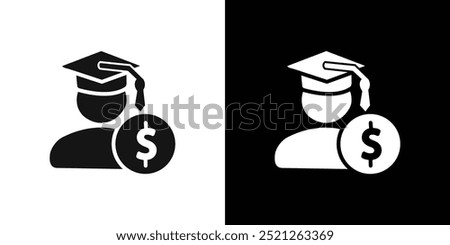 Inequality icon Flat line illustration