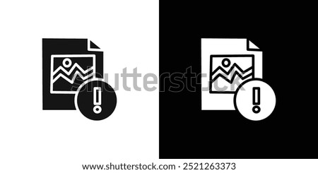 Image Error icon Flat line illustration