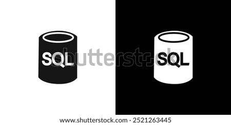 SQL server icon Flat line illustration