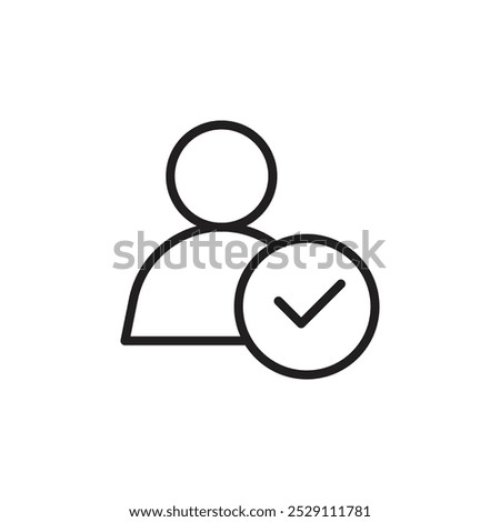 User check icon Vector set outline