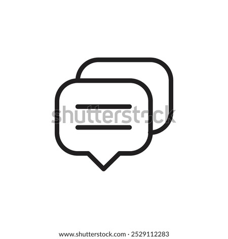 Chats icon Vector set outline