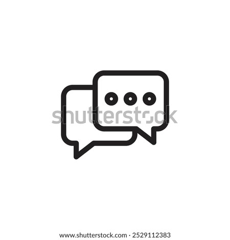 chat icon Vector set outline