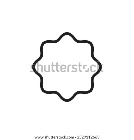 Badge icon Vector set outline