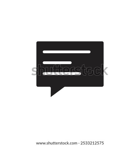 Chat icon Flat line illustration