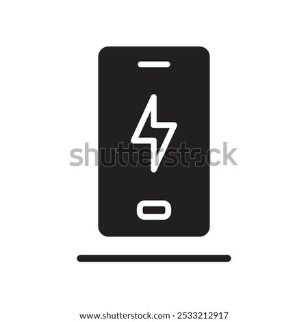 Wireless Charger icon Flat line illustration