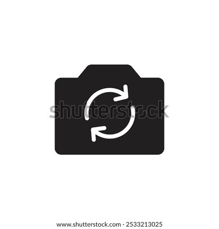 Camera flip icon Flat line illustration