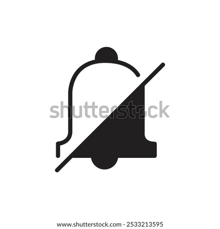 Diable notfication icon Flat line illustration