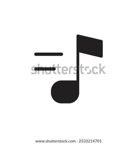 Music playlist icon Flat line illustration