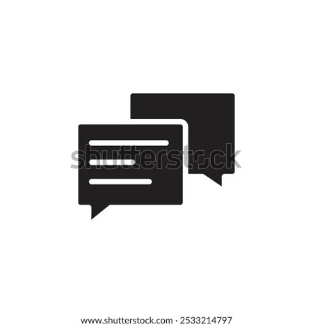 Multiple chats icon Flat line illustration