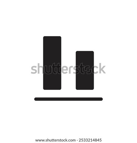 Align bottom icon Flat line illustration