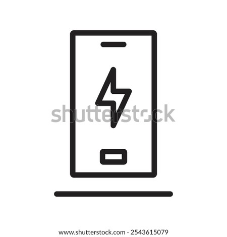 Wireless Charger icon Flat line illustration