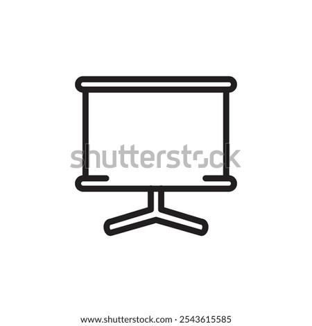 Slideshow icon Flat line illustration