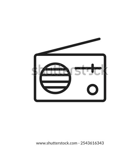 Radio icon Flat line illustration