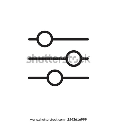 Filter icon Flat line illustration