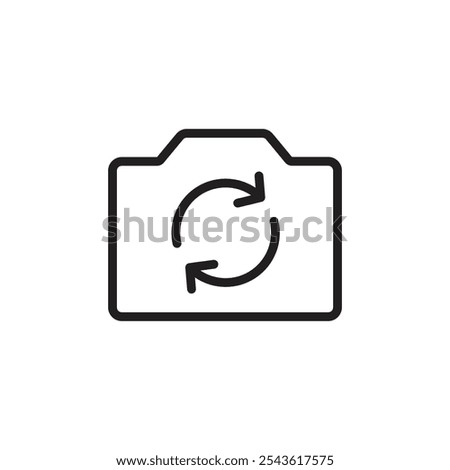 Camera flip icon Flat line illustration