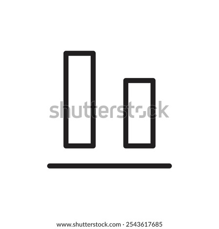 Align bottom icon Flat line illustration