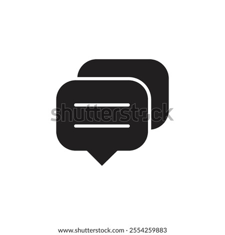 Chats icon Flat line illustration