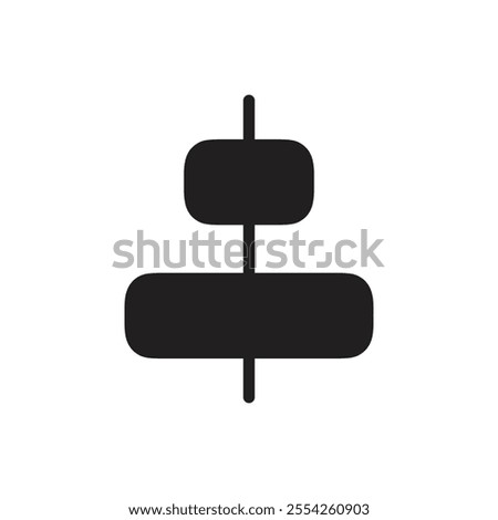 Align icon Flat line illustration