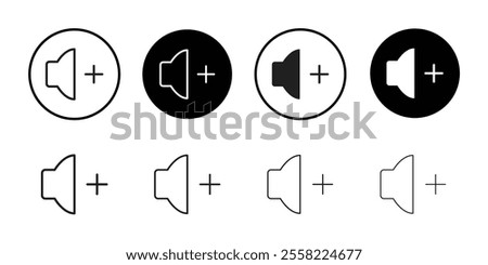 Volume up icon Flat line illustration