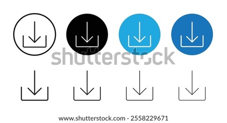 Download icon Flat line illustration