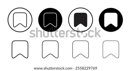 Bookmark icon Flat line illustration