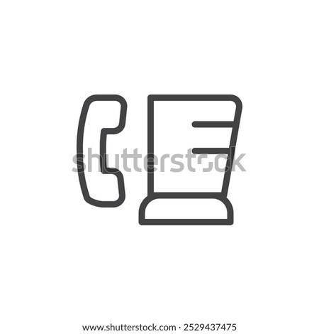 Blender phone icon Thin outline art symbol